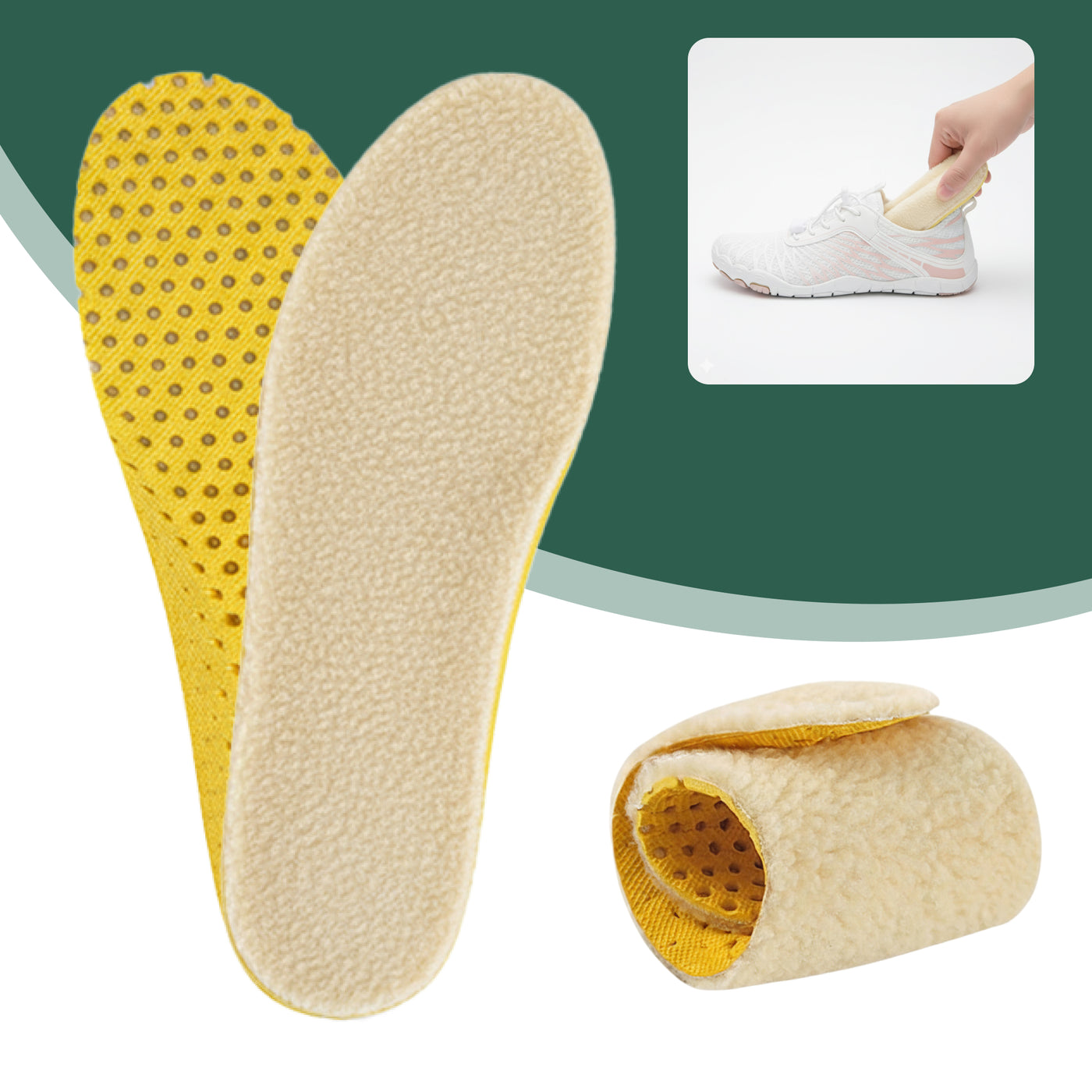 Thermo Comfort Insoles – Warm, Soft & Breathable Winter Foot Pads